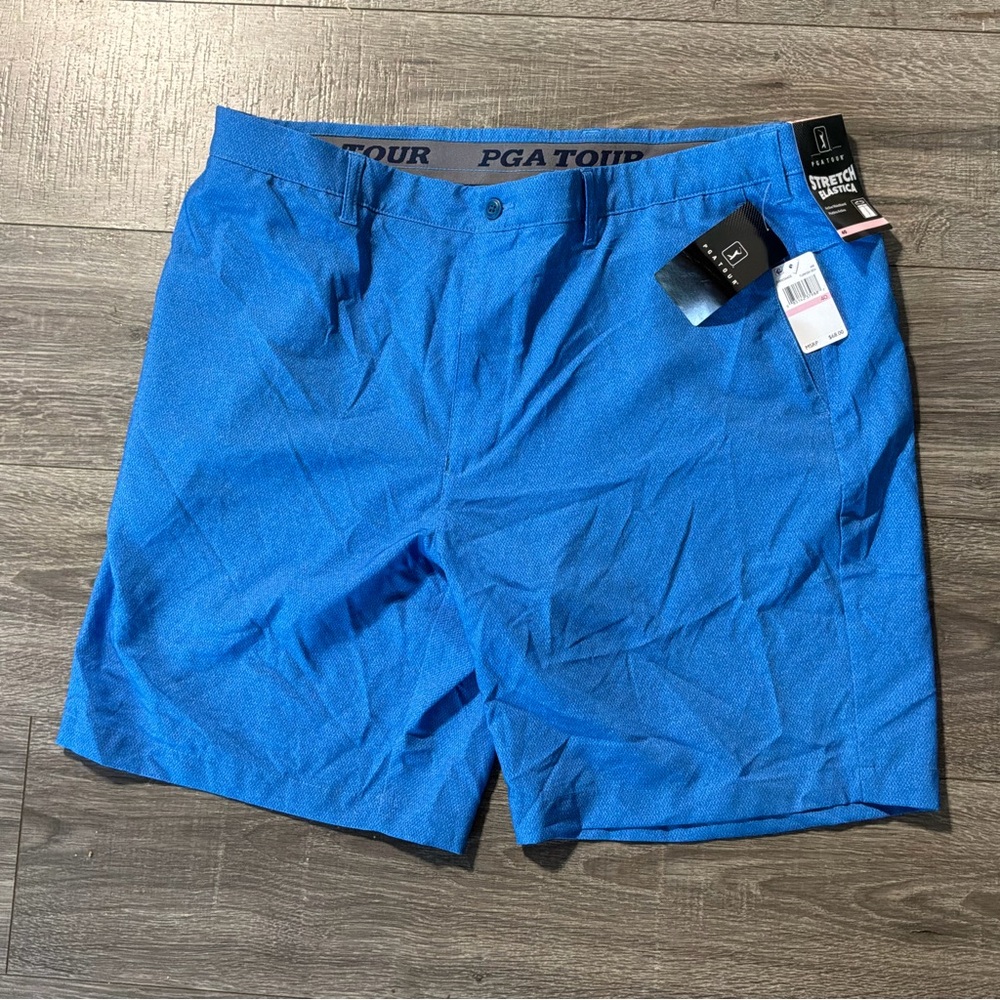 PGA TOUR Men’s Bright Blue Performance Stretch Golf Shorts SZ 40